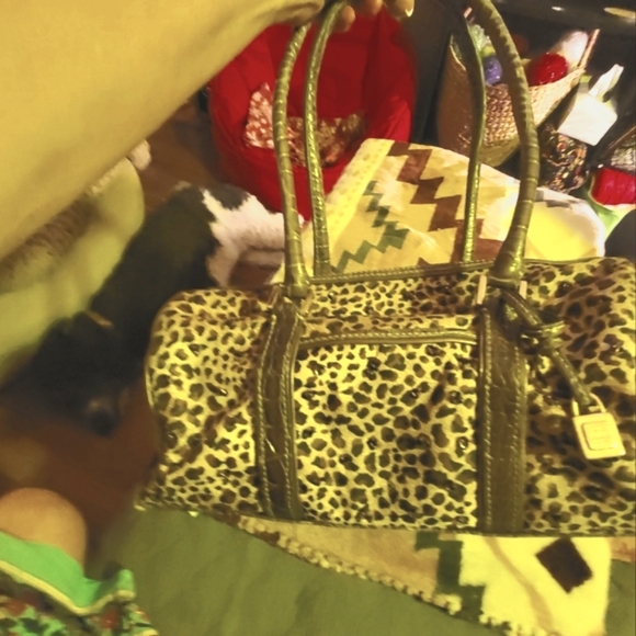 Liz Claiborne animal print satchel purse - Picture 1 of 10